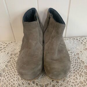 Dansko Grey Leather Maria Ankle Boots